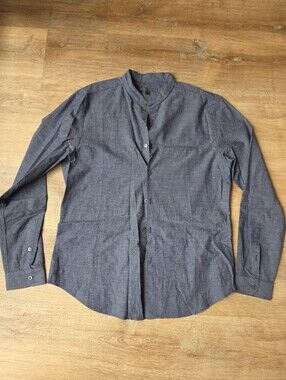 John Varvatos Mandarin/Band Collar Button-up Shirt Size M